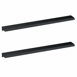 2 X Venice Matt Black Medium Pull Handles 300mm