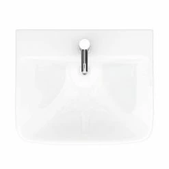 Venice Modern Short Projection Basin & Pedestal (550mm Wide - 1 Tap Hole) -Venice shop V550BP D4 460