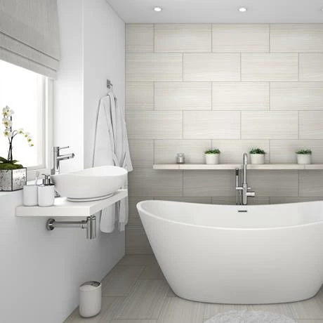 Venice Floating Basin Shelf (Gloss White - 600mm Wide) 3 Venice Floating Basin Shelf (Gloss White - 600mm Wide) - Image 3