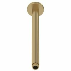 Venice Giro 300mm Brushed Brass Round Ceiling Shower Arm