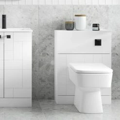 Venice Abstract White Complete Toilet Unit W. Pan, Cistern + Matt Black Flush 5 Venice Abstract White Complete Toilet Unit W. Pan, Cistern + Matt Black Flush -Venice shop VA6WCWHTMB d3 460