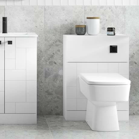 Venice Abstract White Complete Toilet Unit w. Pan, Cistern + Matt Black Flush Venice Abstract White Complete Toilet Unit W. Pan, Cistern + Matt Black Flush -Venice shop VA6WCWHTMB d3 460