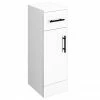 Venice 250x300mm Gloss White Cupboard Unit With Matt Black Handles