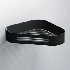 Venice Black Corner Shower Basket