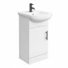 Venice 460 Gloss White Vanity With Matt Black Handle (Unit Depth 300mm)