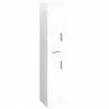 Venice 350x300mm Gloss White Tallboy Unit With Brushed Brass Handles