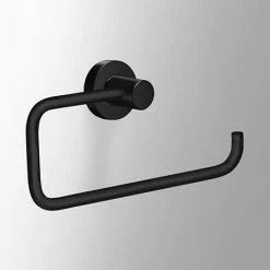 Venice Black Open Towel Ring