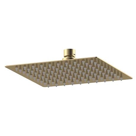 Venice Cubo Fixed Shower Head - Brushed Brass (200 X 200mm) 1 Venice Cubo Fixed Shower Head - Brushed Brass (200 X 200mm)
