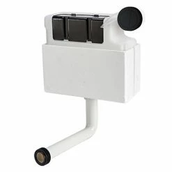 Venice Concealed WC Cistern With Black Push Button Flush