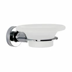 Venice Chrome Glass Soap Dish & Holder