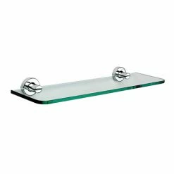 Venice Chrome 500mm Glass Shelf