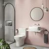Venice Cloakroom Suite (465mm Countertop Basin, Gloss White Floating Shelf + Toilet)