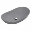 Venice Matt Grey Oval Counter Top Basin - 615 X 360mm