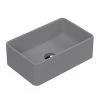 Venice Matt Grey Rectangular Counter Top Basin - 365 X 235mm