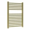 Venice Cubo Heated Towel Rail - Brushed Brass (690 X 500mm)