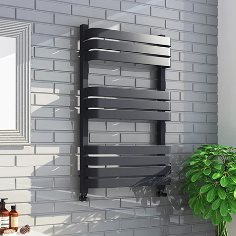 Venice Anthracite 800 X 500 Designer D-Shaped Heated Towel Rail 1 Venice Anthracite 800 X 500 Designer D-Shaped Heated Towel Rail