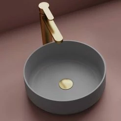 Venice Giro Brushed Brass High Rise Mono Basin Mixer -Venice shop VEN078R d1 460