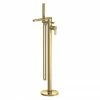 Venice Giro Brushed Brass Freestanding Bath Shower Mixer