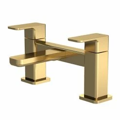 Venice Cubo Brushed Brass Bath Filler