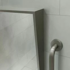 Venice Brushed Stainless Steel 500 X 800mm Angled Mirror -Venice shop VEN5080SS D2 460