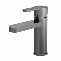 Venice Giro Gunmetal Grey Mono Basin Mixer With Push Button Waste