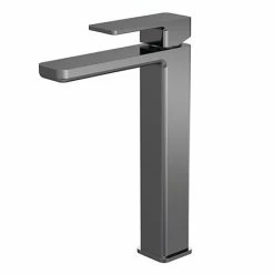 Venice Cubo Gunmetal Grey High Rise Mono Basin Mixer