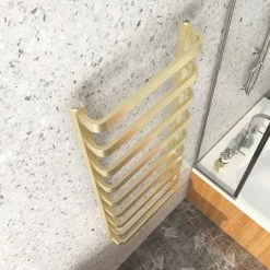 Venice Brushed Brass Designer Heated Towel Rail (500 X 1200mm) 6 Venice Brushed Brass Designer Heated Towel Rail (500 X 1200mm) -Venice shop VENBB125 d2 460