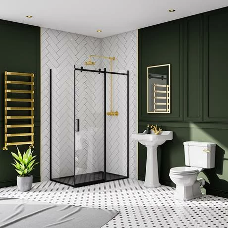 Venice Brushed Brass Designer Heated Towel Rail (500 X 1200mm) 4 Venice Brushed Brass Designer Heated Towel Rail (500 X 1200mm) - Image 4