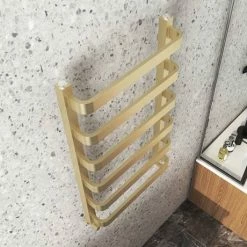 Venice Brushed Brass Designer Heated Towel Rail (500 X 800mm) -Venice shop VENBB85 d2 460