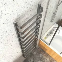 Venice Brushed Black Nickel Designer Heated Towel Rail (500 X 1500mm) -Venice shop VENBN155 d2 460
