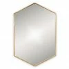 Venice Brushed Brass 500 X 750mm Hexagonal Mirror