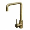 Venice Modern Rustic Brushed Brass Kitchen Mixer Tap With Swivel Spout