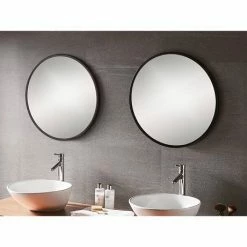 Venice Black 600mm Round Mirror -Venice shop VENR60BLK D2 460
