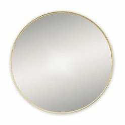 Venice Brushed Brass 600mm Round Mirror