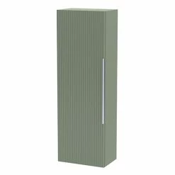 Venice Fluted Wall Hung Tall Storage Cabinet - Green