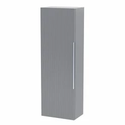 Venice Fluted Wall Hung Tall Storage Cabinet - Grey