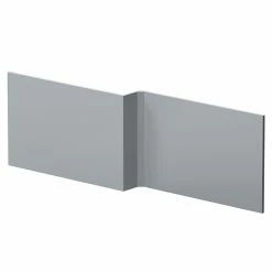 Venice Abstract / Urban Satin Grey L-Shaped Front Bath Panel - 1700mm