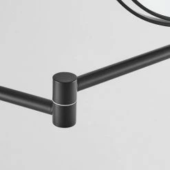 Venice Matt Black 5x Magnifying Cosmetic Mirror With Round Wall Plate -Venice shop VNCMRNMB D4 460