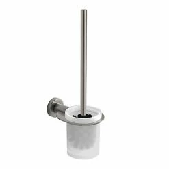 Venice Brushed Nickel Wall Mounted Toilet Brush & Holder