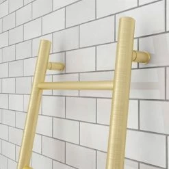 Venice Brushed Brass Leaning Ladder 1800 X 500mm Heated Towel Rail -Venice shop VNR1BB D2 460
