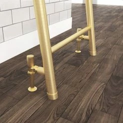 Venice Brushed Brass Leaning Ladder 1800 X 500mm Heated Towel Rail -Venice shop VNR1BB D3 460