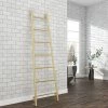 Venice Brushed Brass Leaning Ladder 1800 X 500mm Heated Towel Rail