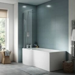 Venice P-Shaped Modern Shower Bath Suite -Venice shop VPRHMSBS d1 460