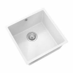 Venice 1.0 Bowl Matt White Inset Or Undermount Composite Kitchen Sink 5 Venice 1.0 Bowl Matt White Inset Or Undermount Composite Kitchen Sink -Venice shop VSNK095 D2 460
