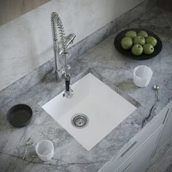 Venice 1.0 Bowl Matt White Inset Or Undermount Composite Kitchen Sink