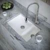 Venice 1.5 Bowl Matt White Inset Or Undermount Composite Kitchen Sink