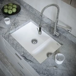 Venice 1.5 Bowl Matt White Inset Or Undermount Composite Kitchen Sink