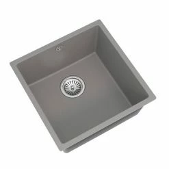 Venice 1.0 Bowl Matt Grey Inset Or Undermount Composite Kitchen Sink -Venice shop VSNK097 D2 460