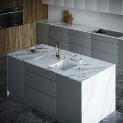 Venice 1.0 Bowl Matt White Composite Kitchen Sink + Chrome Waste 8 Venice 1.0 Bowl Matt White Composite Kitchen Sink + Chrome Waste -Venice shop VSNK101 D3 460