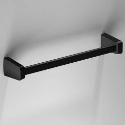 Venice Square Black 320mm Towel Rail